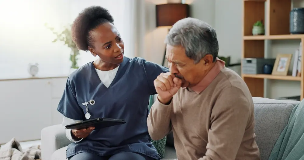 doctor and Patient with cough 